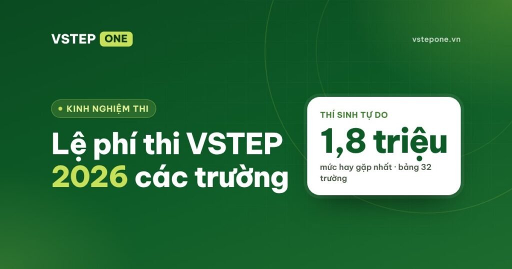 Lệ phí thi VSTEP 2026 các trường: bảng so sánh mới nhất