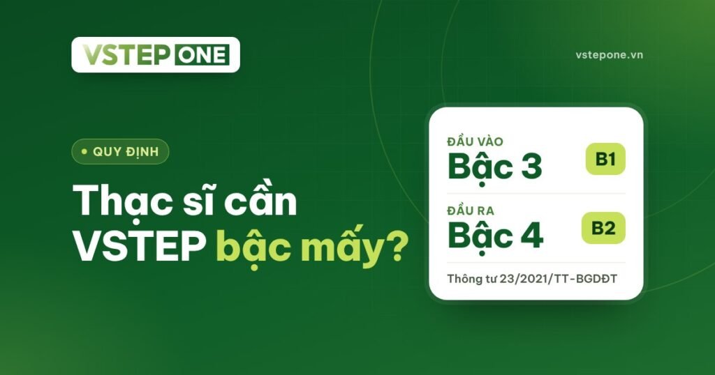 Thạc sĩ cần VSTEP bậc mấy? Đầu vào bậc 3, đầu ra bậc 4
